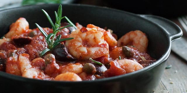 18. Shrimp with Hot Tomato Sauce.