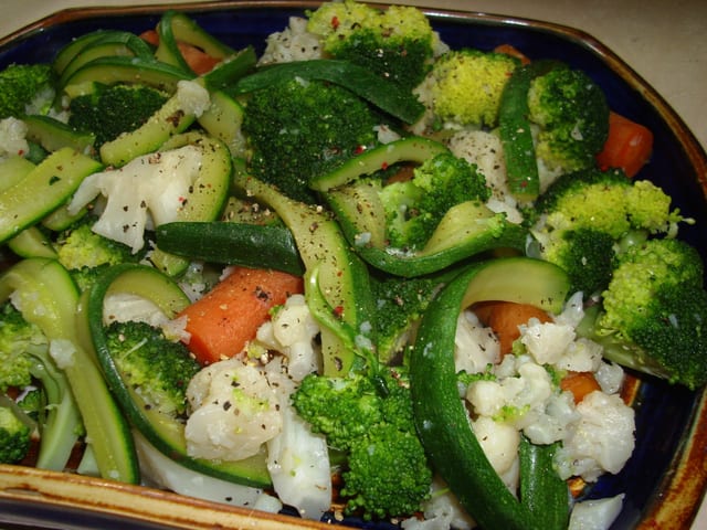 Steamed Vegetable with Tofu.