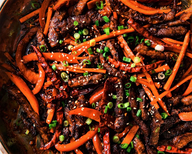 L13. Shredded Beef Szechuan.