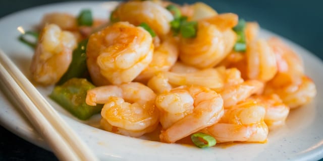 12. Shrimp with Peanuts.